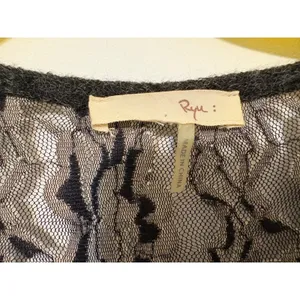 Ryu Dark Gray‎ Long Sleeve Embroidered Lace Mini Dress Medium Whimsygoth Witchy thumbnail 4