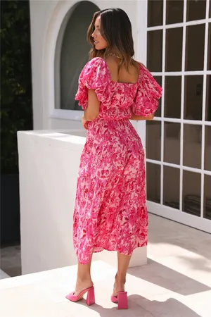 Hello Molly Midi Dress Pink thumbnail 4
