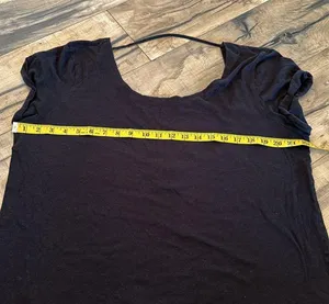 Victoria’s Secret PINK Black Low Plunging Back Short Sleeve T-shirt Size Large thumbnail 2
