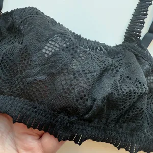Aerie NWT Lace Mesh Bralette Bra Black Size Small S NEW thumbnail 3