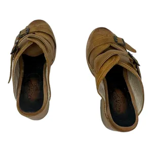 Freebird Caprice Leather Buckle Mule Sandals Brown Boho Womens Size 10 thumbnail 5