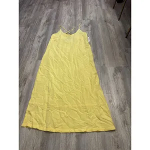 Rip Curl Aloha Maxi Dress Banana Yellow Linen Blend Women's Size 2XL New thumbnail 2