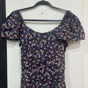 NWOT Band Of The Free Purple Floral Coraline Mini Dress Size Medium thumbnail 2