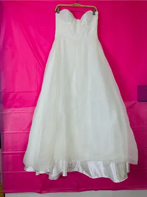Gianni Bini Sparkling White Strapless Sweetheart A-Line Dress thumbnail 7