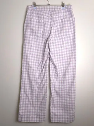 Retro Gingham High-Waisted Cropped Wide-Leg Chino Pants‎ 10 Tall thumbnail 7