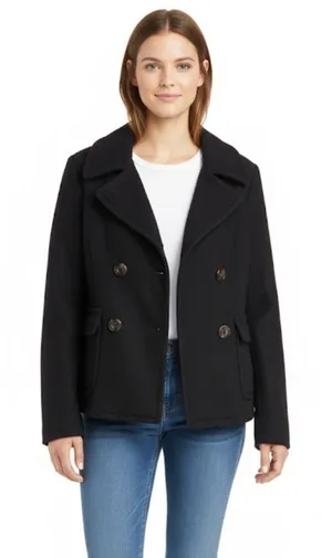 American Eagle black wool blend jacket coat size xsmall thumbnail 1