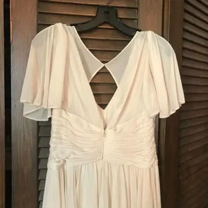 David’s Bridal Flutter Sleeve Bridesmaid Dress thumbnail 4
