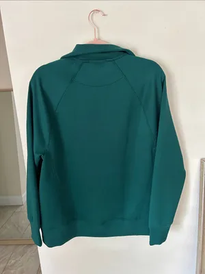 Abercrombie YPB NeoKNIT softstream quarter zip Emerald green S oversized thumbnail 11