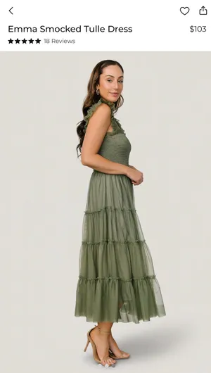 Emma Smocked Tulle Dress Baltic Born - Sage XL thumbnail 3