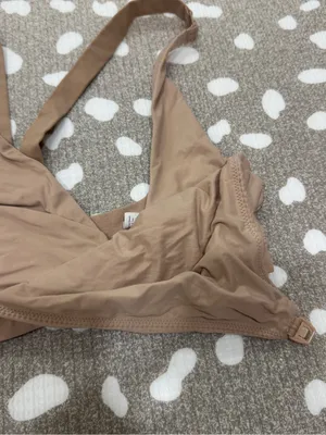 Spanx Bra-llelujah Nursing Bra breastfeeding wireless Racerback Cafe AuLait Nude thumbnail 4