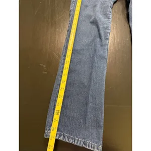 Dickies Flannel Lined Jeans Womens 10‎ Medium Wash Straight Leg Plaid Denim Blue thumbnail 2