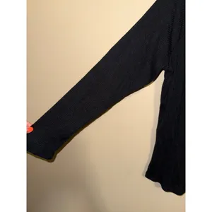 Maurices Grunge Black Ribbed‎ Lace Henley V-Neck Long Sleeve Top XXL Minimalist thumbnail 3