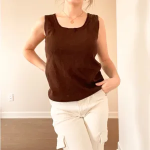 Vintage Brown Sleeveless Top Size M thumbnail 5