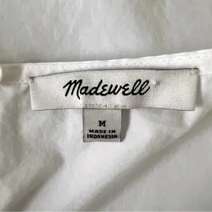 Madewell White Bell Sleeves Poplin Top Blouse M thumbnail 9
