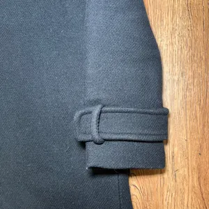 Banana Republic Black Wool Hooded Parka Pea Coat Womens Small Full Zip Snap Chic thumbnail 10