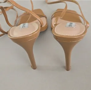 New Steve Madden Tan Block Heel Sandals 8.5M thumbnail 4