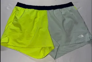 The‎ North Face Running Shorts Womens XL Yellow Blue Colorblock Athletic Hike thumbnail 1