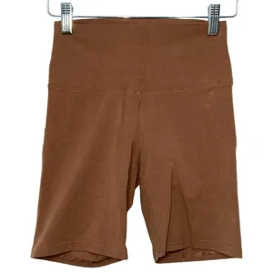 NEW Aritzia TNA Butter Atmosphere 7" High Waisted Bike Shorts Tan Brown Size XS thumbnail 6
