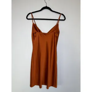 NEW Meshki Victoria Cowl Neck Mini Slip Dress in Copper Size XS thumbnail 7