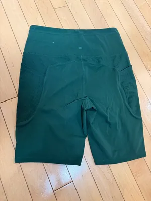 Mondetta World Outfitter Dark Green Ribbed Detail Bike Shorts Size Small thumbnail 6