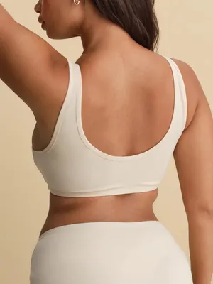 MATE the Label Organic Comfort Scoop Bralette NWT S Sand thumbnail 2