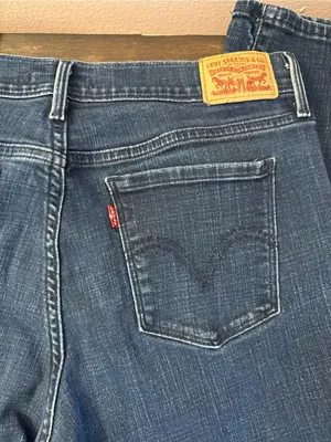 505 Straight Levi's Straight Leg Jeans in Dark Blue Wash thumbnail 8