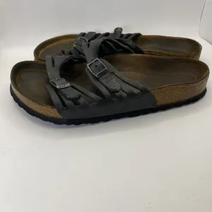 Birkenstock Womens Granada‎ Double Straps Birk Sandals Black Sz 38 US W7-flaw thumbnail 7
