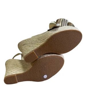 Steve Madden Gold Metallic Wedge Sandals Women's 6.5 BNWOT Dress Summer Shoes thumbnail 7