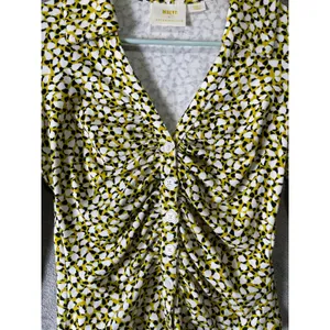 Maeve Anthropologie Abstract Geo Print Ruched Retro Mod Art‎ Teacher Eclectic SM thumbnail 2