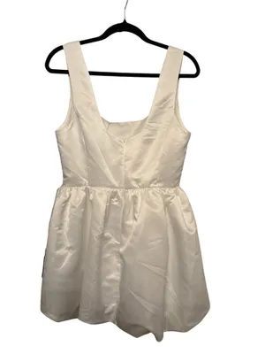Lulus  White Square-Neck Bubble-Hem Mini Dress thumbnail 4