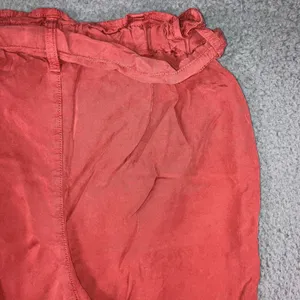 Social Standard Paperbag Waist Pants Women M Coral Red High Rise Boho Tencel‎ thumbnail 10
