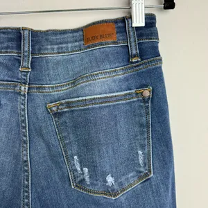 Judy Blue Relaxed Fit Stretch Denim Jeans Sz 28 Dark Wash Distressed thumbnail 12