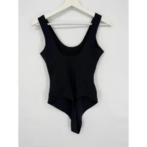Pinsy Shapewear Bodysuit Size M Black Tank Sculpting Thong Back thumbnail 2