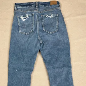 American Eagle Curvy Hi-Rise Jegging Jeans Womens Size 4 Medium Wash Distressed thumbnail 6