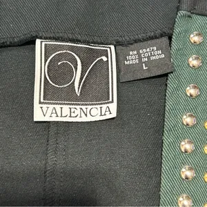 Vintage Green Structured Vest Gold Studded Ren Faire Rodeo Western Cowgirl thumbnail 5