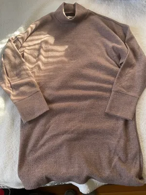 Abercrombie Exclusive Online Taupe Cozy Knit. Dress Mock Neck NWT XS thumbnail 1