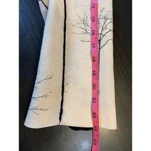 Robert Kitchen Suede Jacket Women's‎ Small Canada Coat Faux Fur Cream Trees thumbnail 14