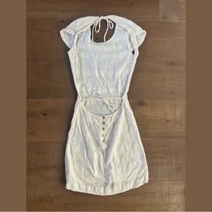 free people meika white backless cutout mini dress thumbnail 3