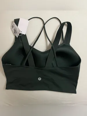 Lululemon NWT Like A Cloud Longline Bra Forest Green Size 6 D/DD thumbnail 4