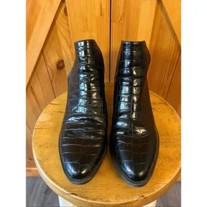 Volatile Women’s Black Croc Ankle Bootie Sz 9 thumbnail 2