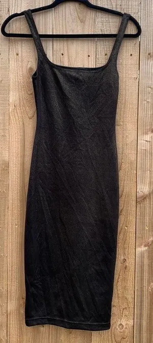 Black & gold shimmery cocktail dress by American apparel‎ size xs thumbnail 1