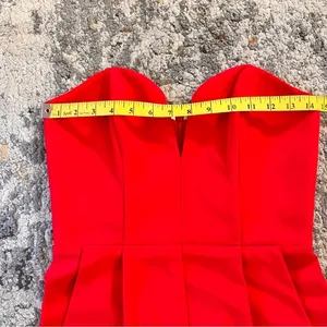 AMANDA UPRICHARD Red Cherri Sweetheart Jumpsuit NWOT Size‎ P thumbnail 11