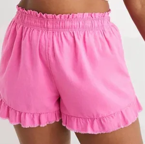 aerie Pink Ruffle Shorts Size Small Summer Beach Vacation Boho thumbnail 1