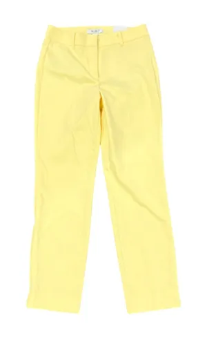 White House Black Market Yellow Slim Leg Dress Pants Size 2 NWT thumbnail 1