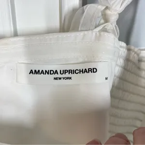 Amanda Uprichard Russo Dress Size Medium‎ White Gingham Babydoll Mini Bridal thumbnail 3