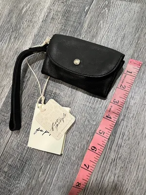 Free People NWT black leather bag lanyard thumbnail 6