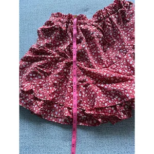 Jekaoyi Red Floral Ruffle Mini Skort Elastic Waist‎ Ditsy Print Small NWT thumbnail 4