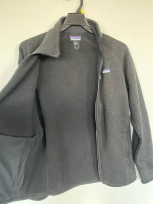 Patagonia Men’s worn wear Full Zip Fleece Jacket Black Gray Size Medium Very New thumbnail 5