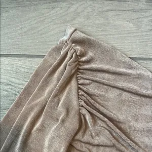 Gold Asymmetrical Puff Sleeve Cocktail Dress thumbnail 5