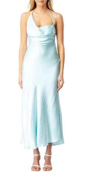 Bardot MINT Women's Asymmetric-Hem Satin Dress thumbnail 1